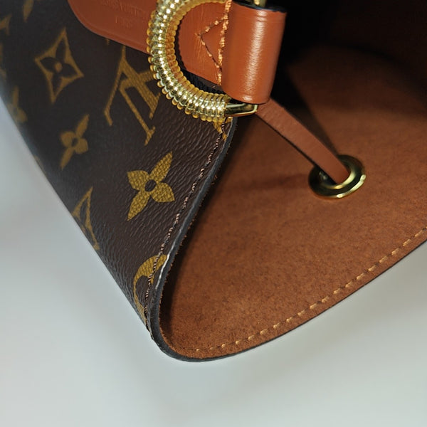 NÉONOÉ MM Monogram Coated Canvas Brown
