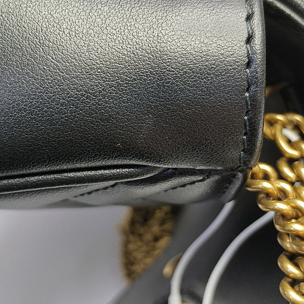 GG Marmont Mini Quilted Calfskin Black