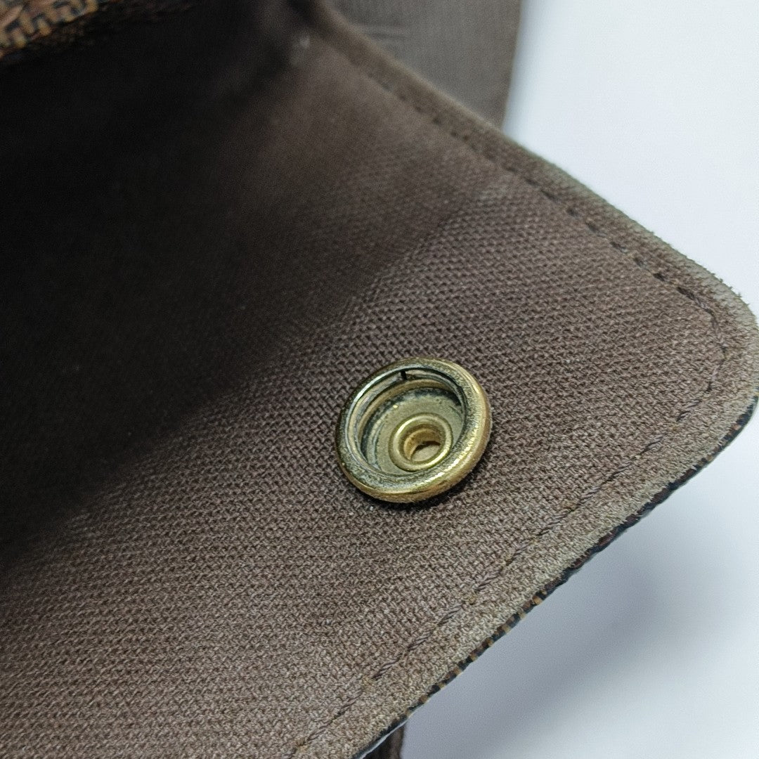 NAVIGLIO Damier Ebene Coated Canvas Brown