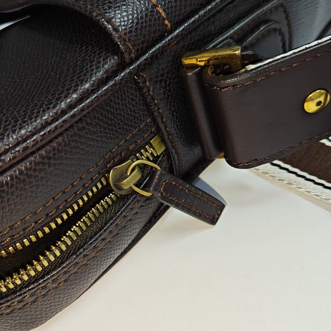 Calfskin Shoulder Bag Brown