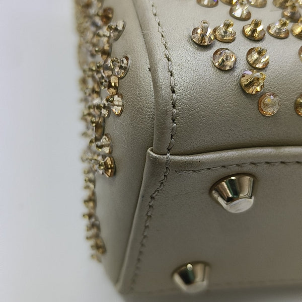 Lady Dior Mini Quilted Lambskin Beige