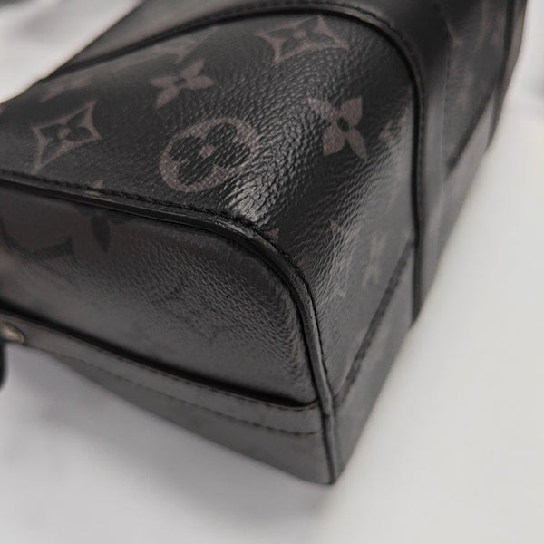 KEEPALL Monogram Coated Canvas Black