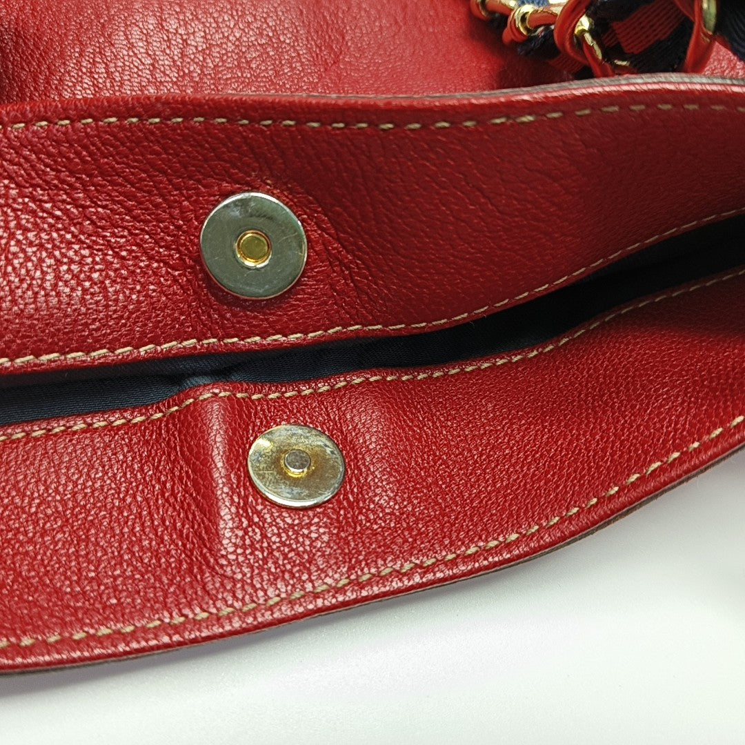 Calfskin Shoulder Bag Red