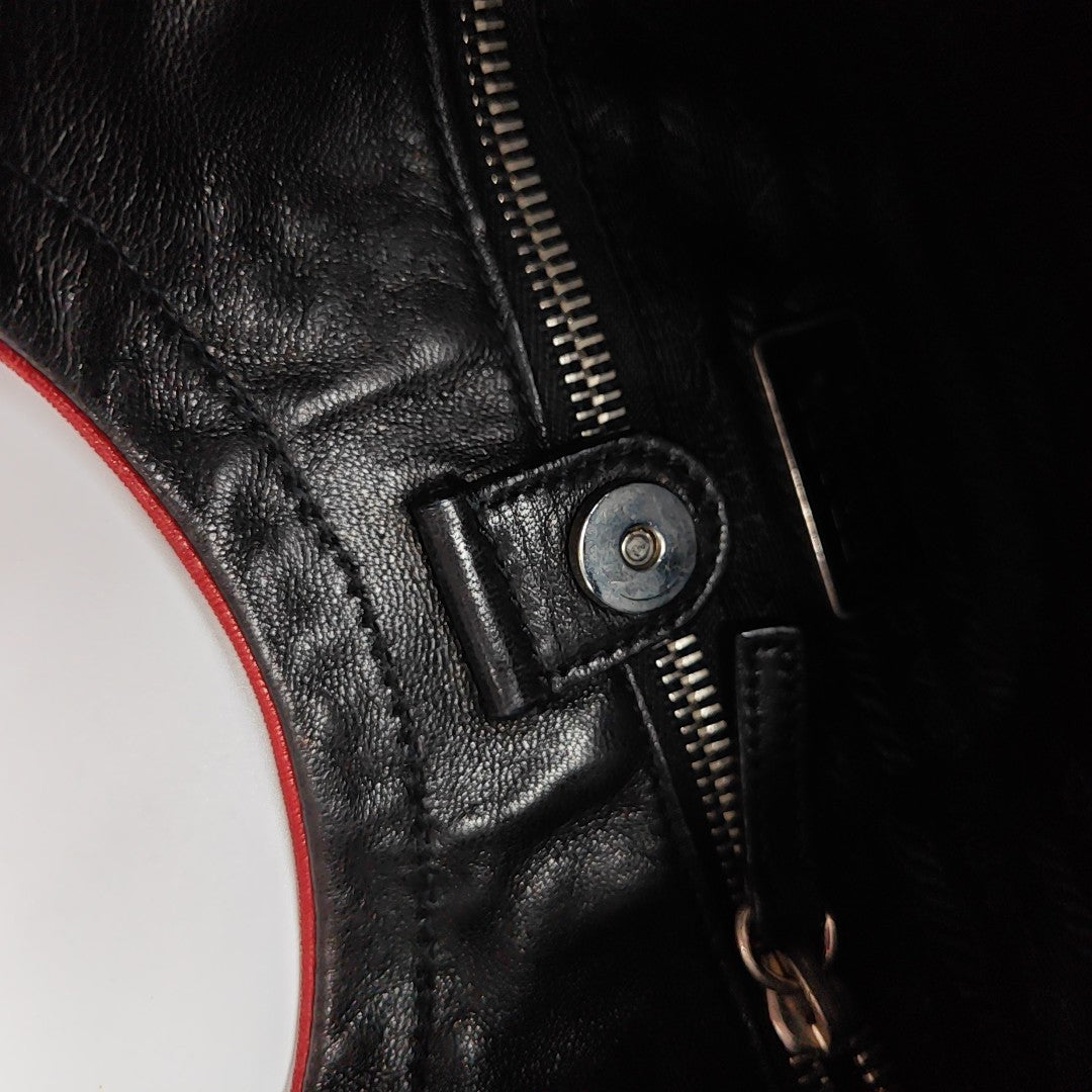 Lambskin Top Handle Bag Red