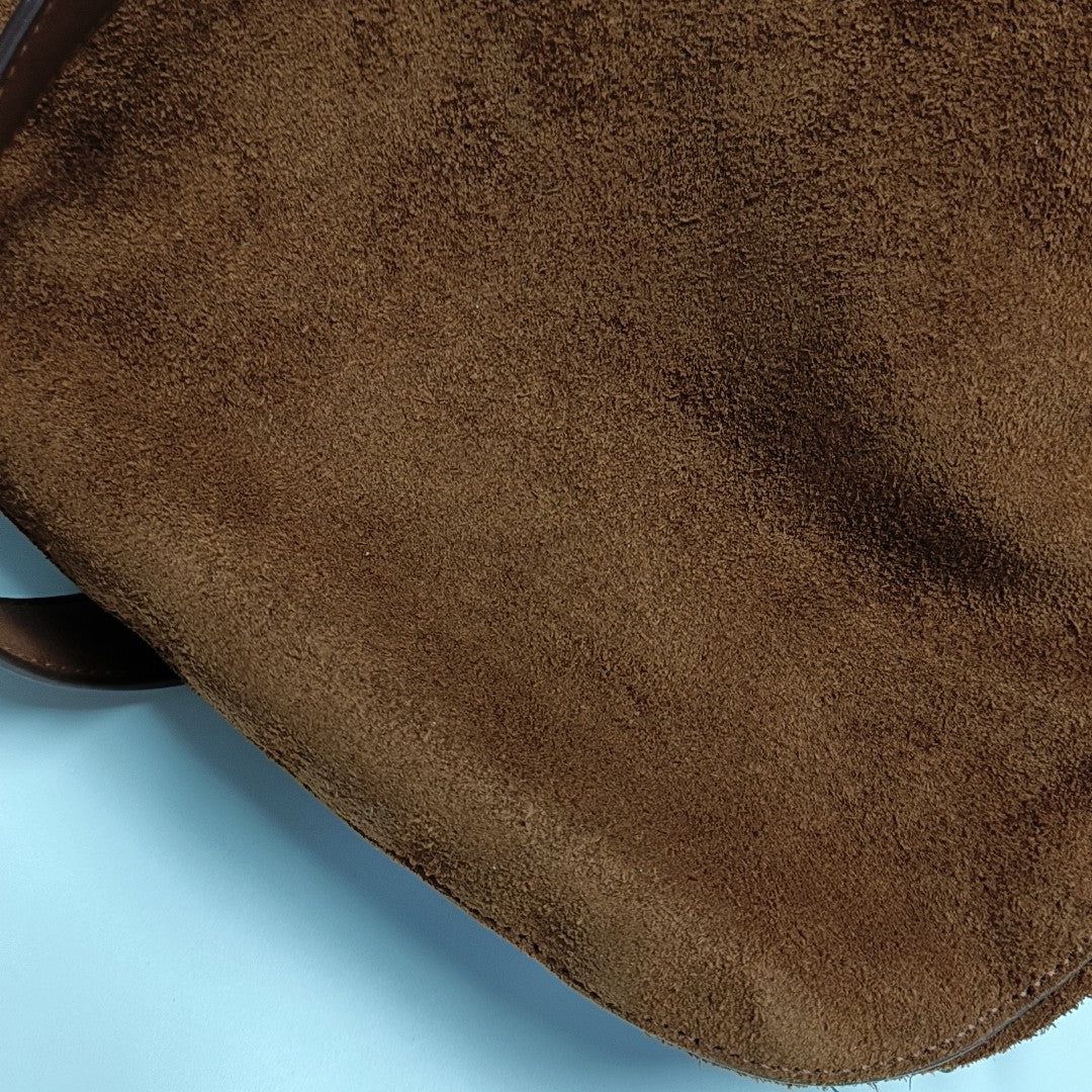Suede Shoulder Bag Brown