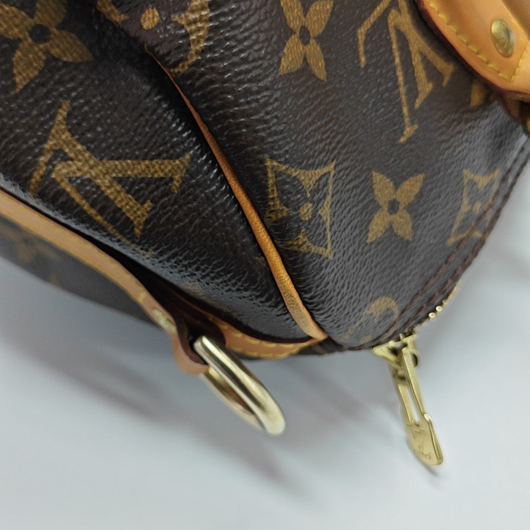 SPEEDY 25 Monogram Coated Canvas Brown