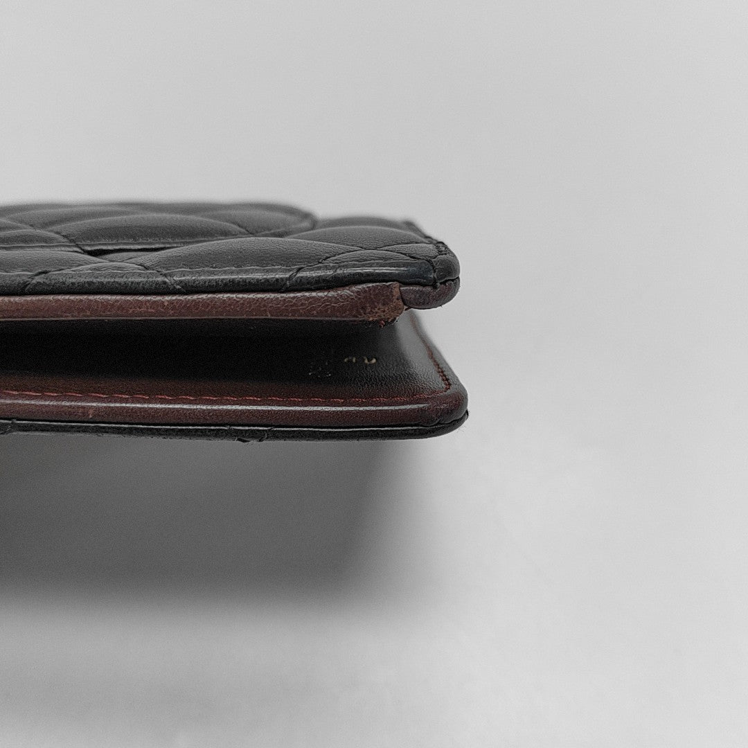 Quilted Lambskin Wallet Black
