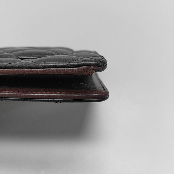 Quilted Lambskin Wallet Black