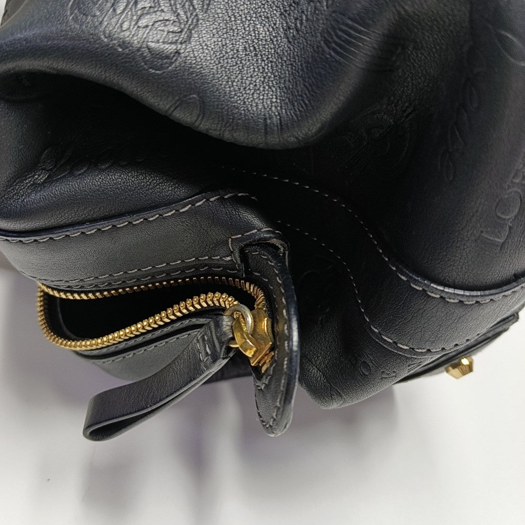 Calfskin Top Handle Bag Black