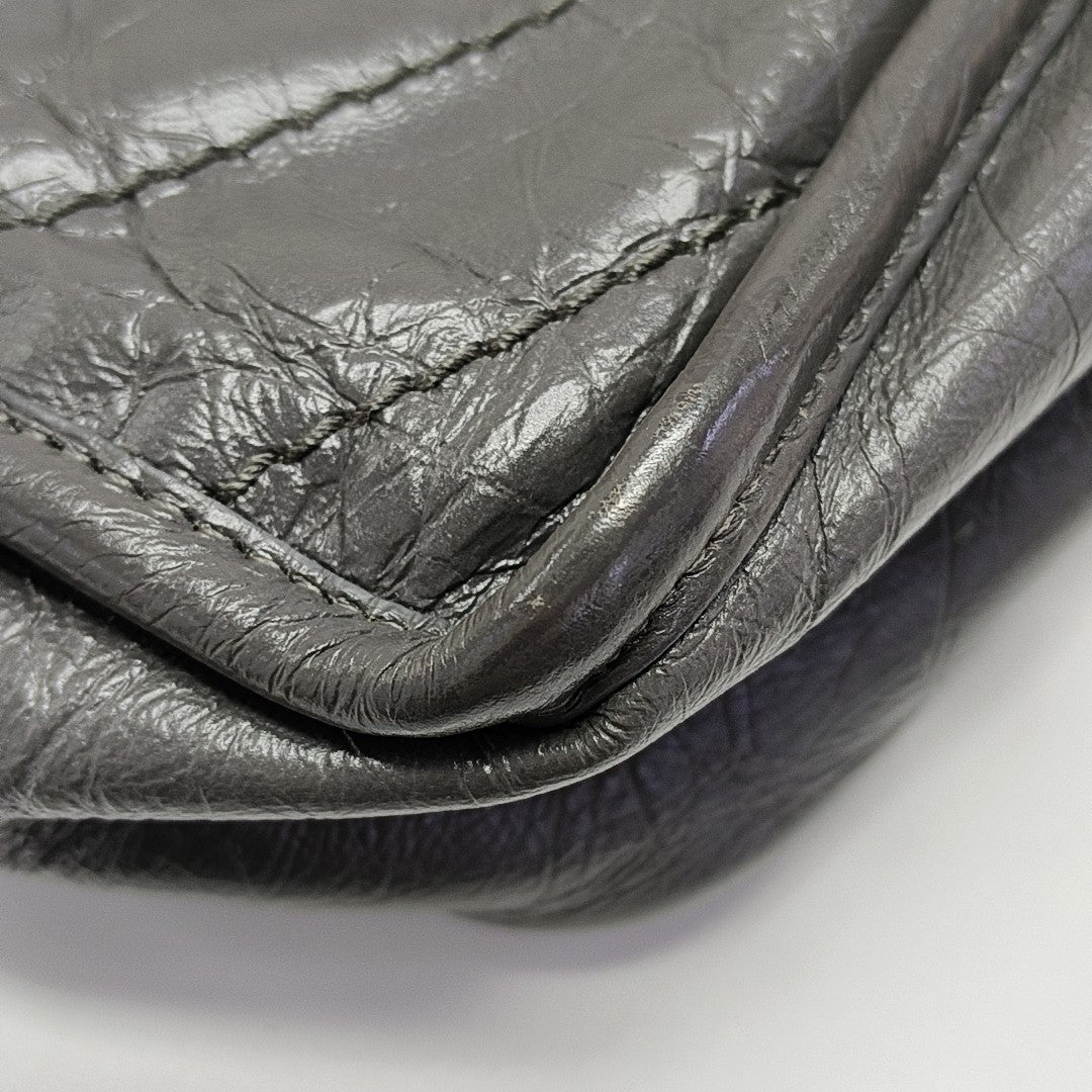 NIKI Small Chevron Calfskin Gray