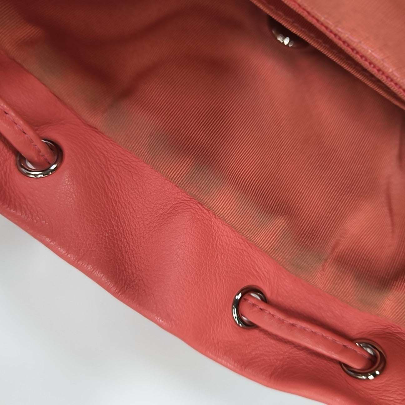 Chevron Calfskin Backpack Pink