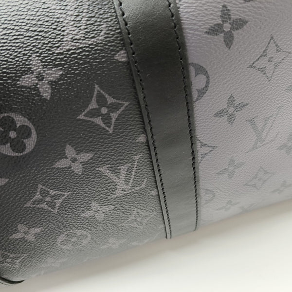 KEEPALL 50 Monogram Coated Canvas Gray
