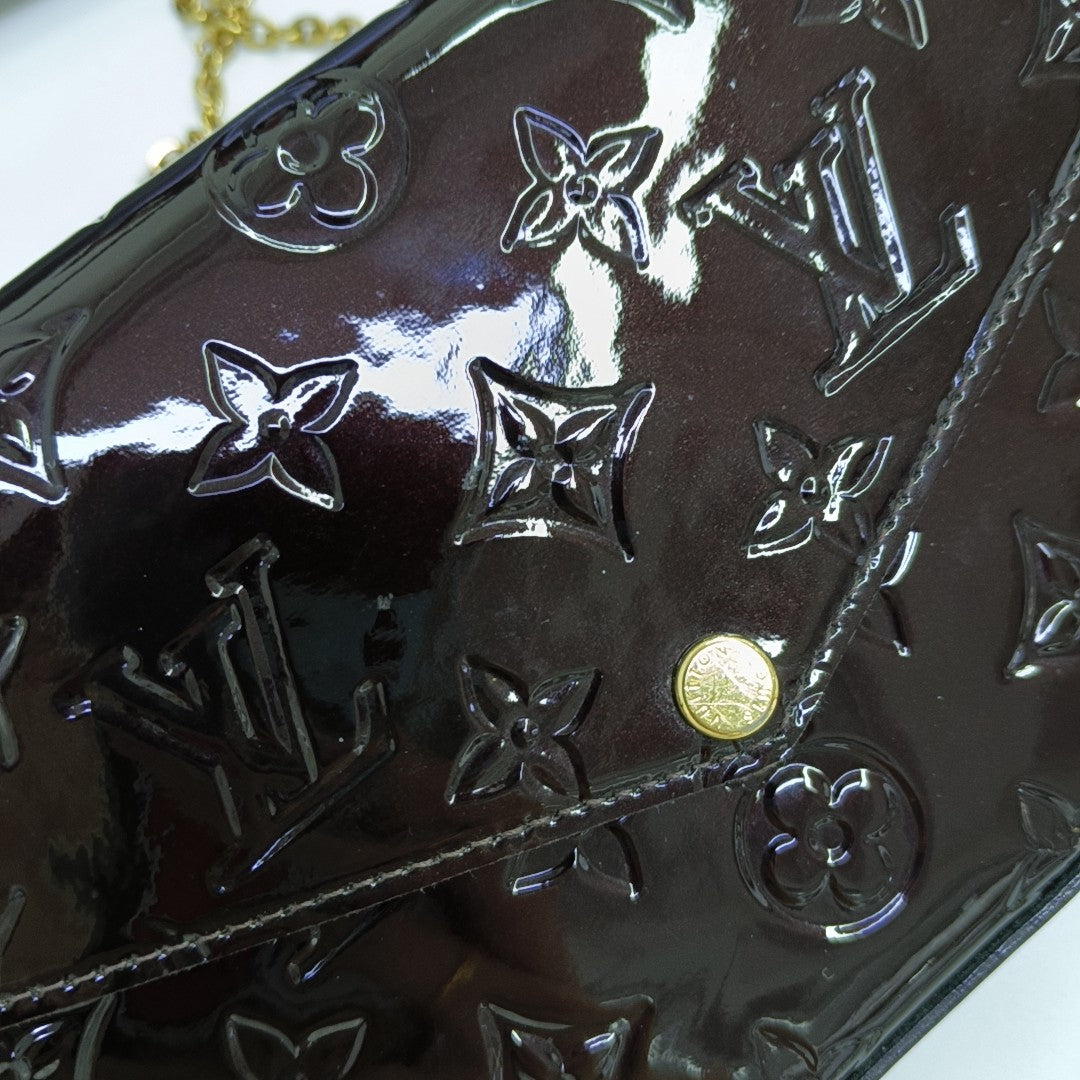 FÉLICIE Monogram Patent Leather Black