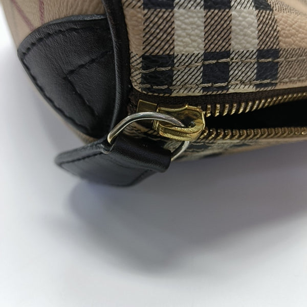 Coated Canvas Top Handle Bag Beige