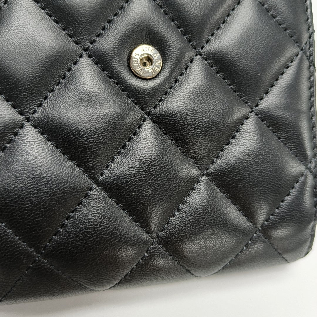 Quilted Lambskin Wallet Black