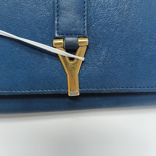 CHYC Y LIGNE Calfskin Blue Wallet