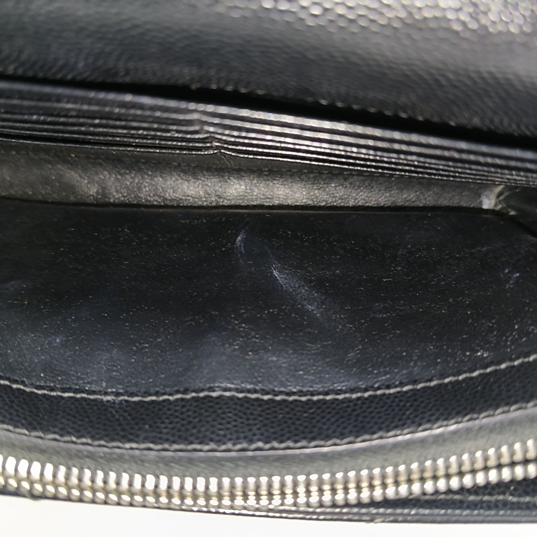 MONOGRAM Medium Chevron Calfskin Black