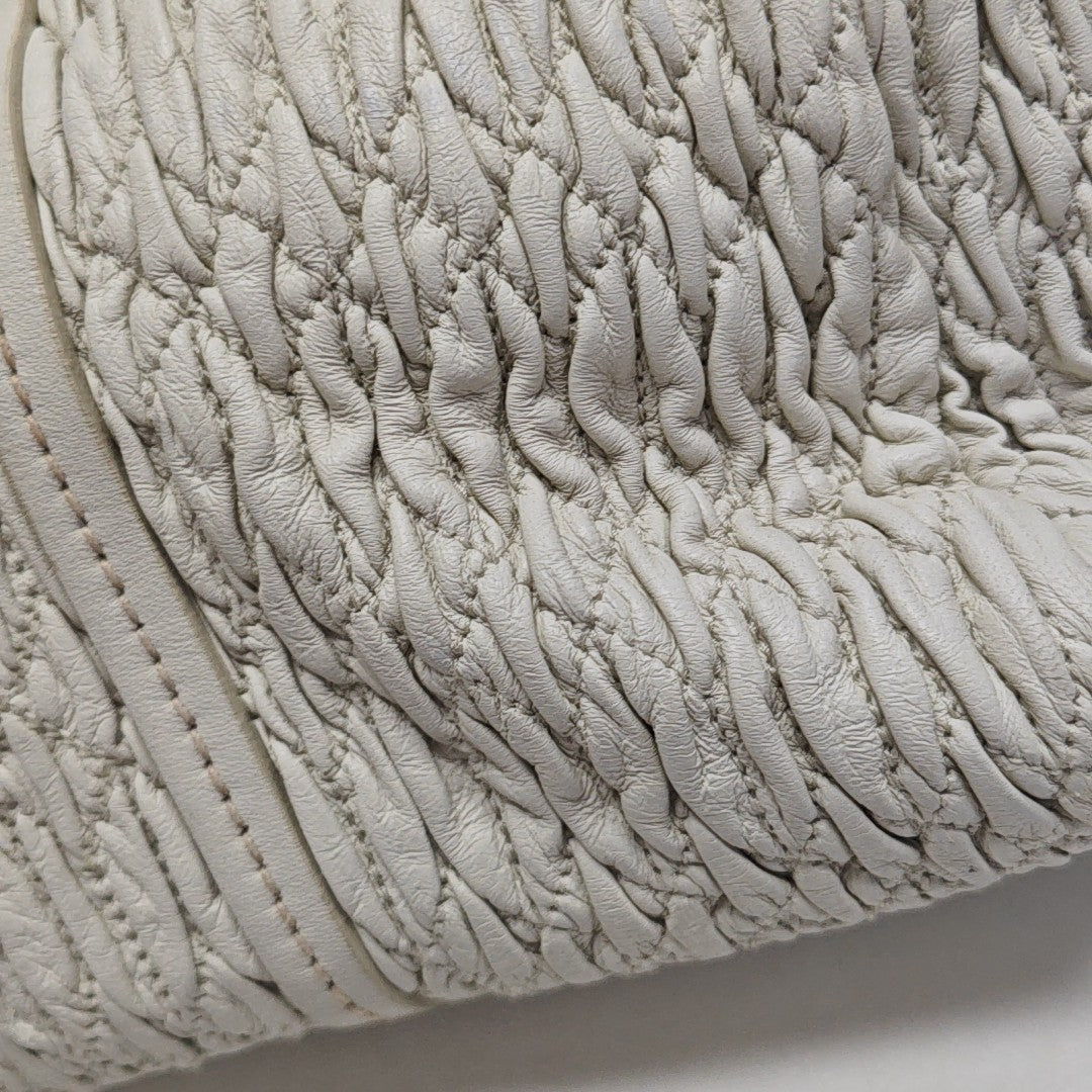 Avenue Quilted Lambskin White