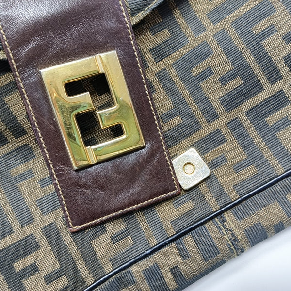 Bolso Bandolera de Lona Marrón