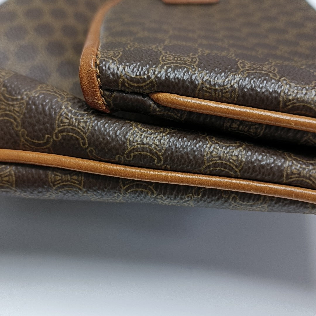 MACADAM CLUTCHES Coated Canvas Brown