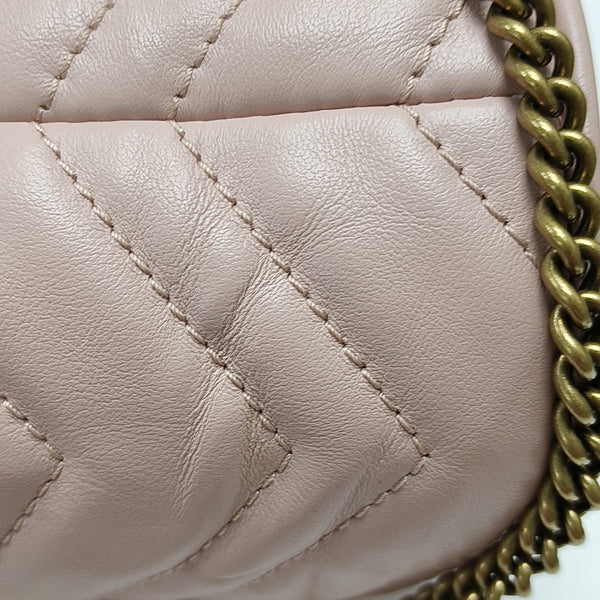 GG Marmont Mini Quilted Calfskin Pink