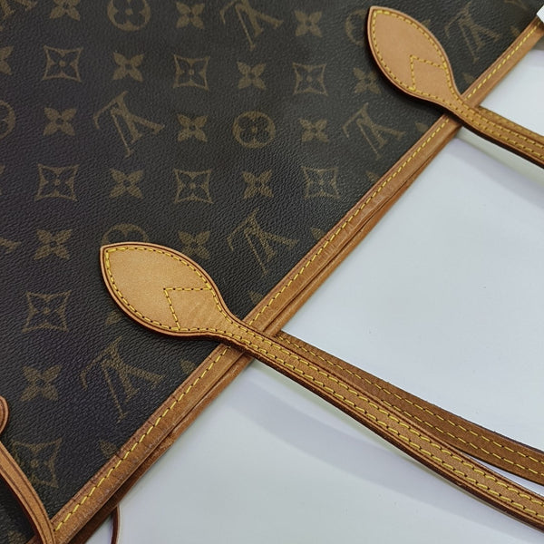 NEVERFULL MM Monogram Coated Canvas Brown