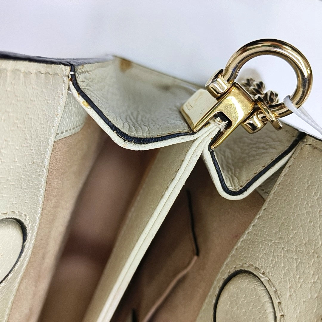 Ophidia Small Calfskin White