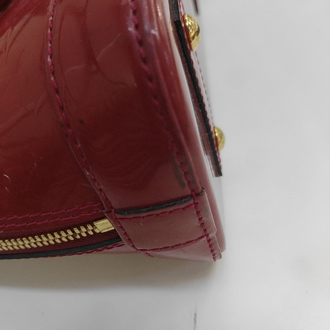 ALMA BB Monogram Patent Leather Red
