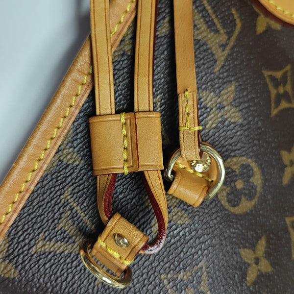 NEVERFULL MM Monogram Coated Canvas Brown