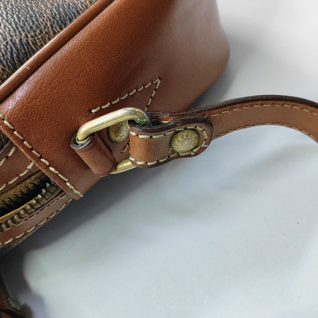 Authenticated pre-owned  MACADAM BLASON TRIOMPHE Coated Canvas Brown - Shoulder Bag at Looply