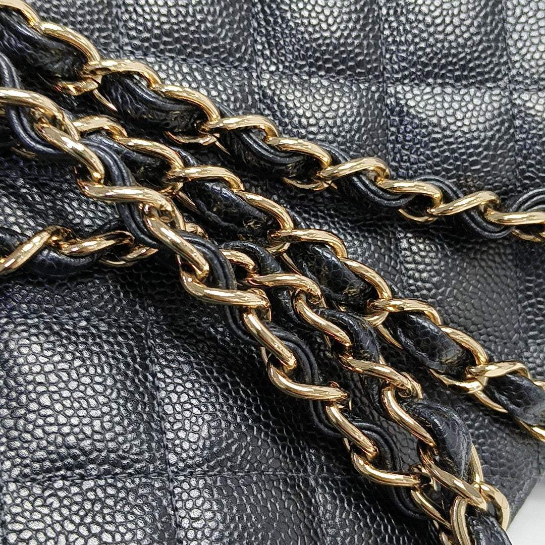 CHANEL PETITE Quilted Grained Calfskin Black