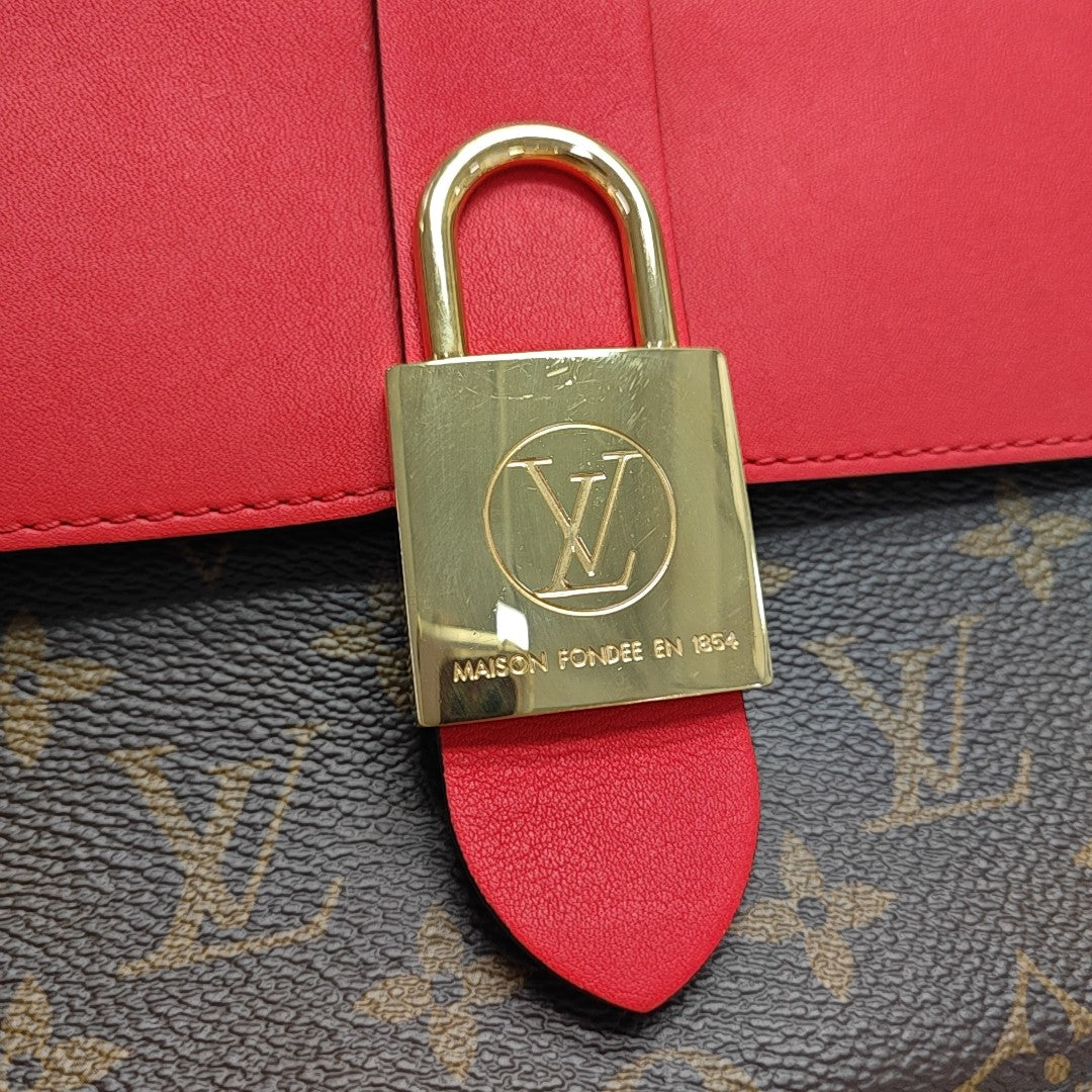 LOCKY BB Monogram Coated Canvas Red