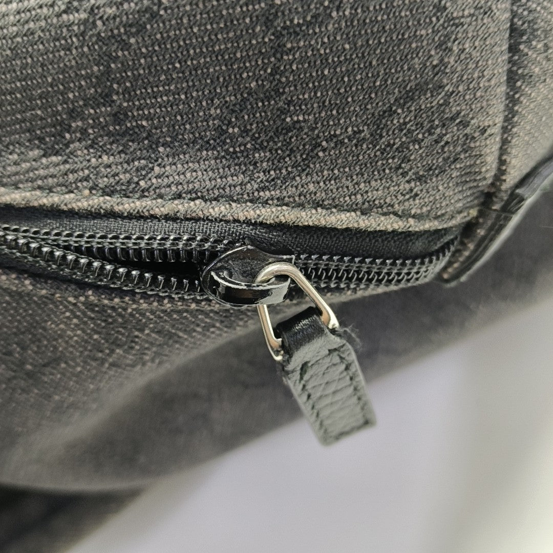 Monogram Fabric Backpack Gray