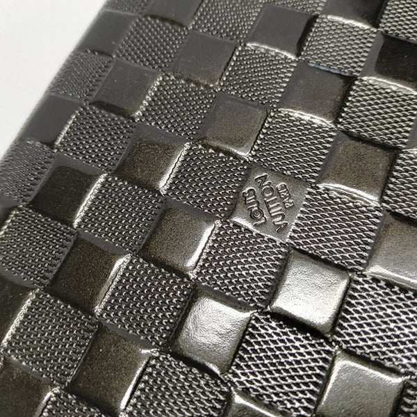 ANJU MM Damier Graphite Patent Leather Black