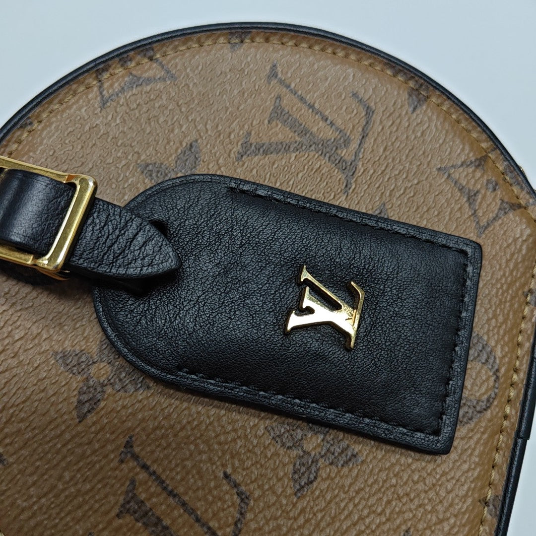 BOITE CHAPEAU Mini Monogram Coated Canvas Brown