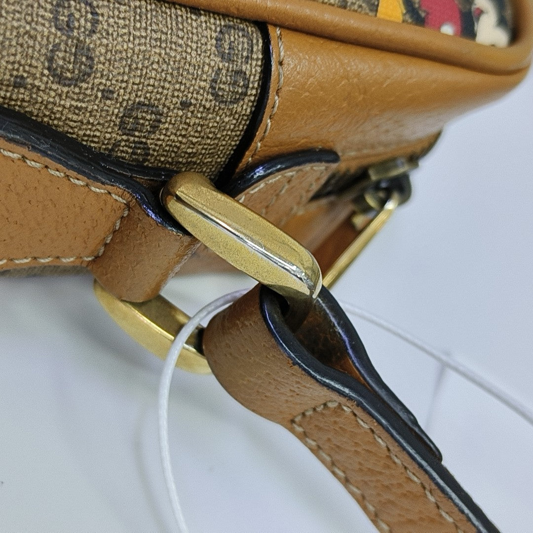 Disney X Gucci Mini Monogram Coated Canvas Brown