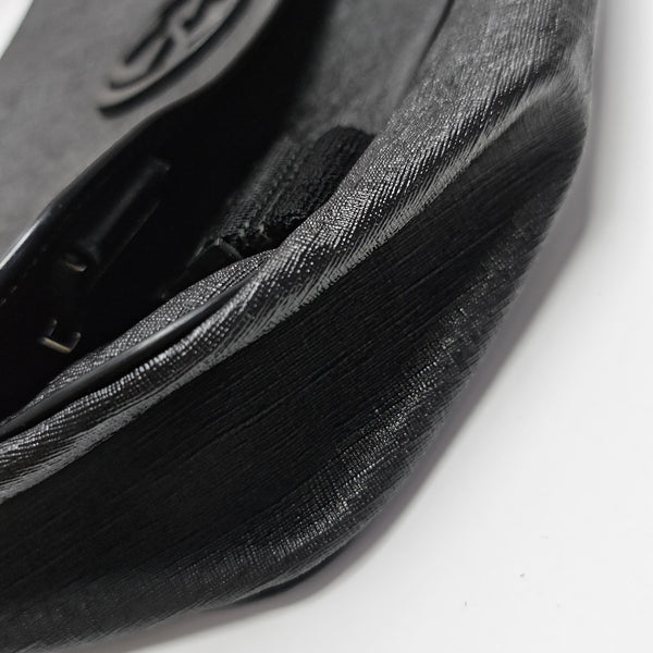 Coated Canvas Crossbody Bag Black