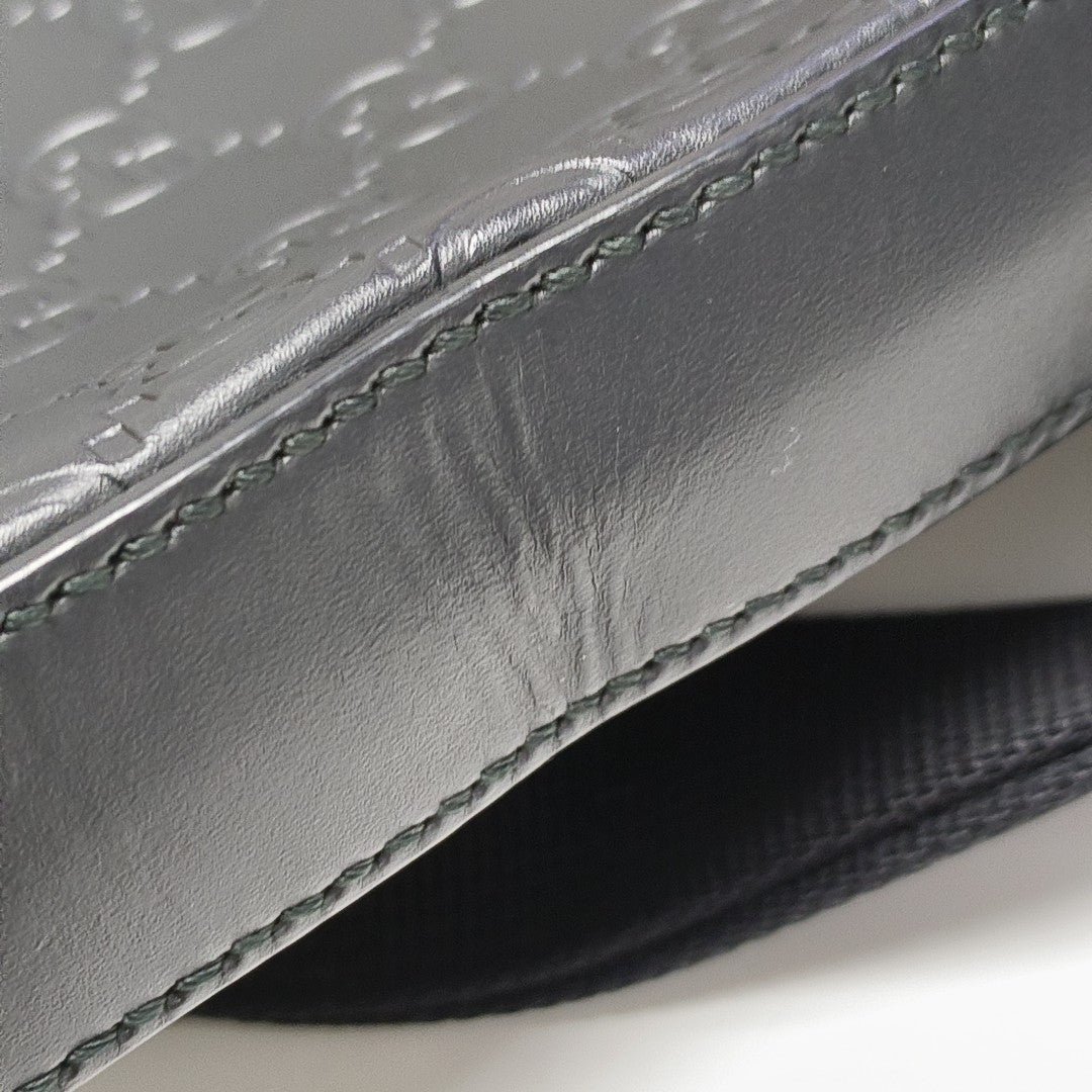 Signature Medium Monogram Calfskin Black