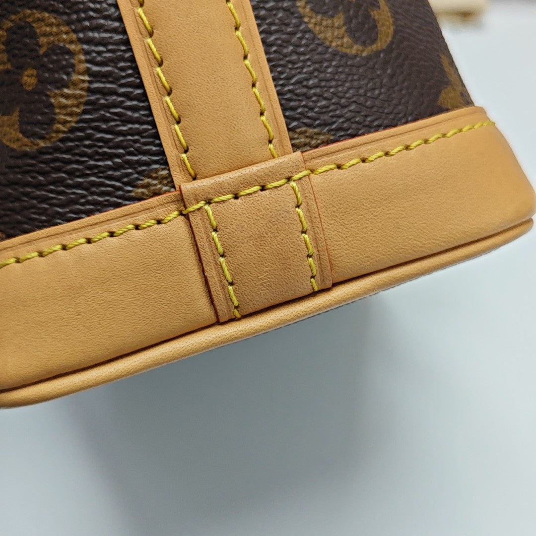 NOÉ Nano Monogram Coated Canvas Brown
