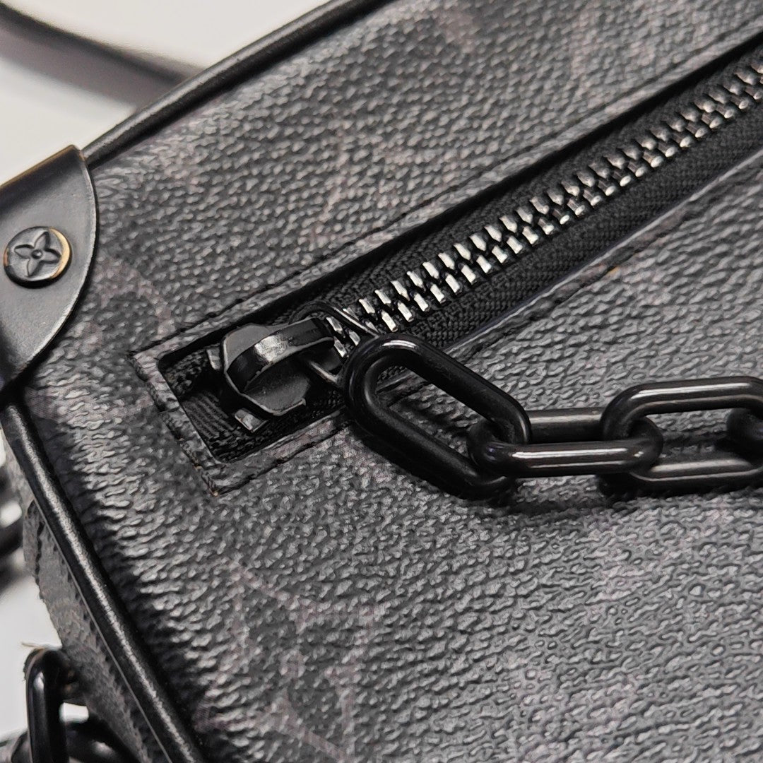 SOFT TRUNK Mini Monogram Coated Canvas Black