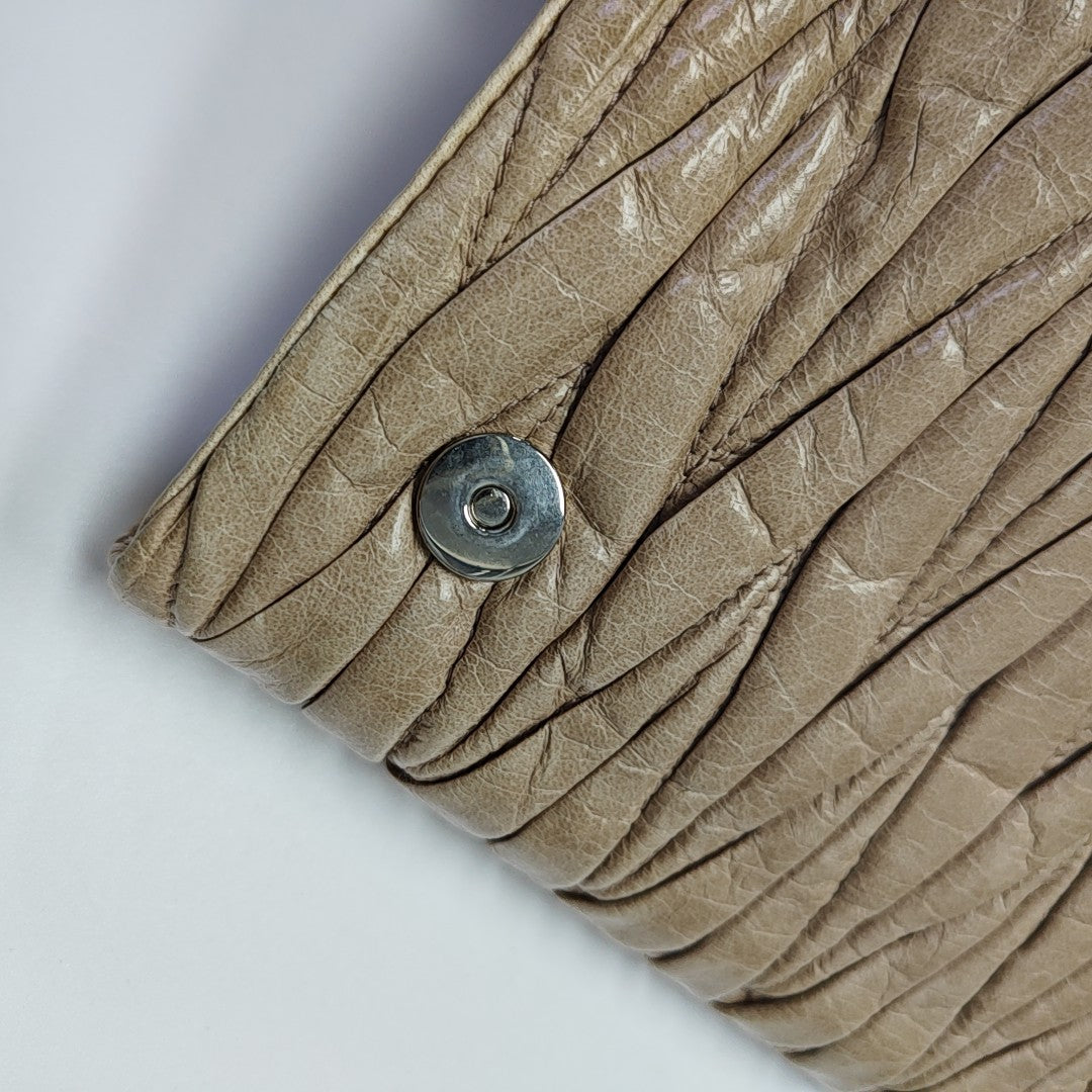 Miu Délice Quilted Lambskin Beige