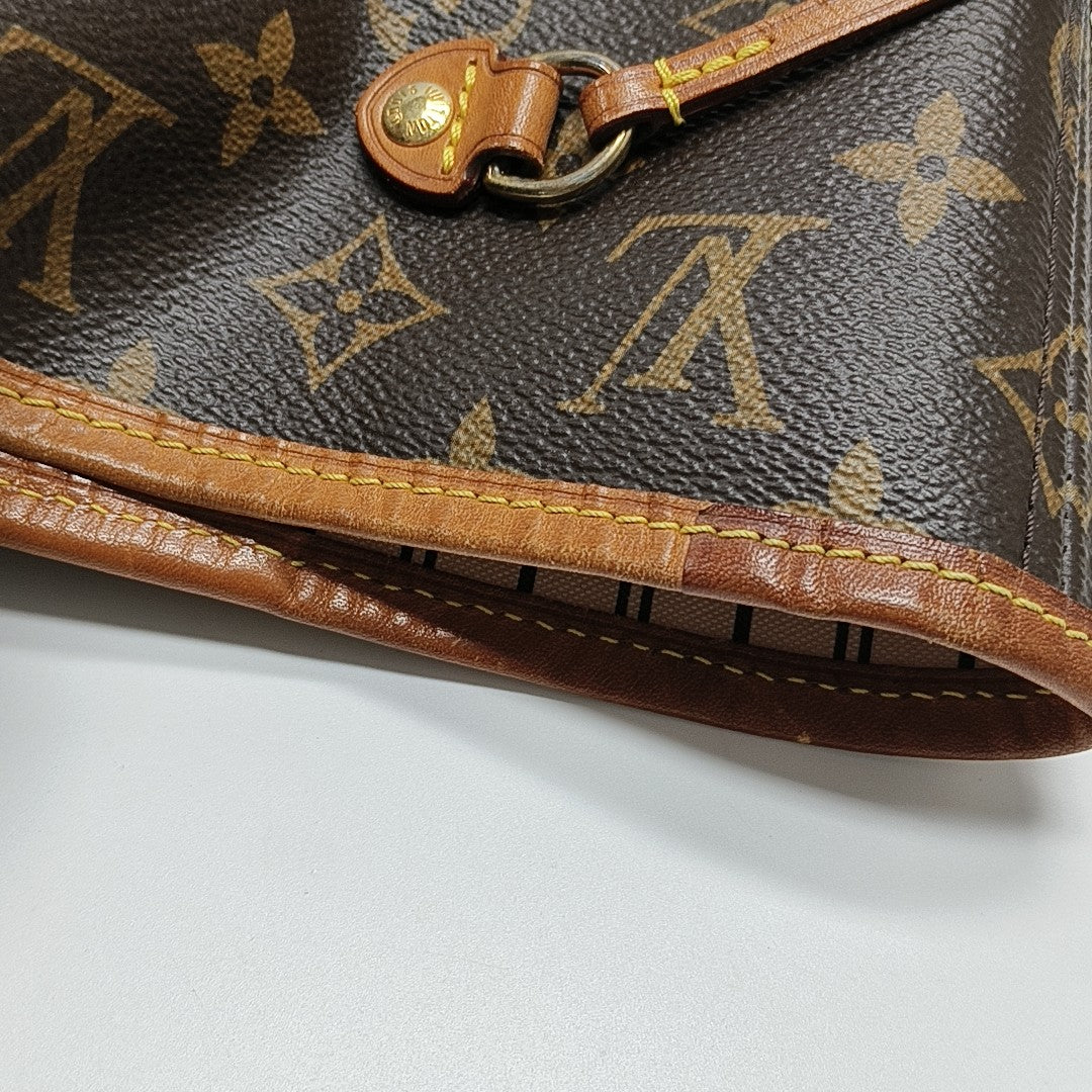 NEVERFULL MM Monogram Coated Canvas Brown