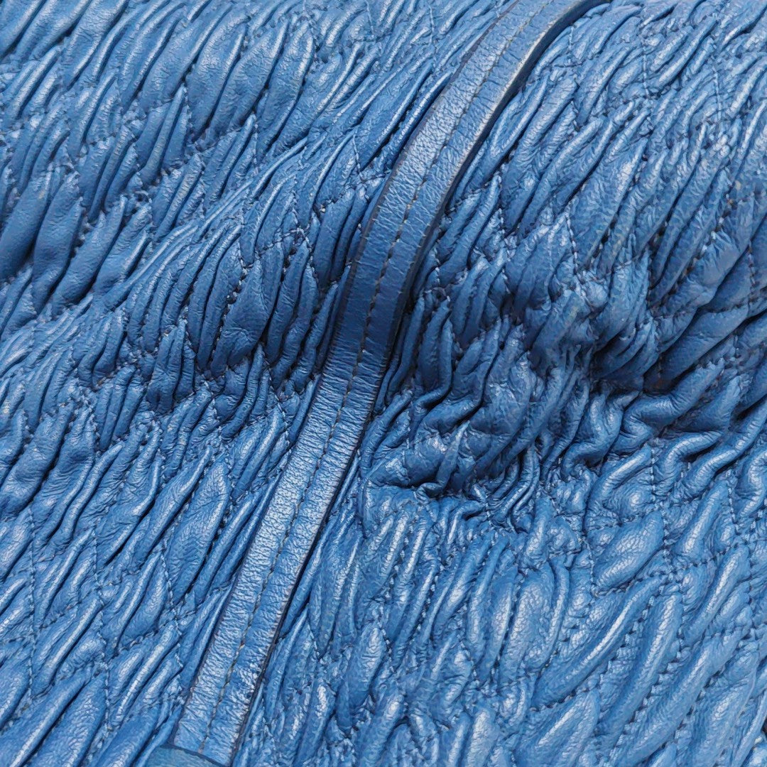 Quilted Lambskin Shoulder Bag Blue