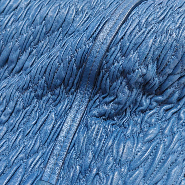Quilted Lambskin Shoulder Bag Blue