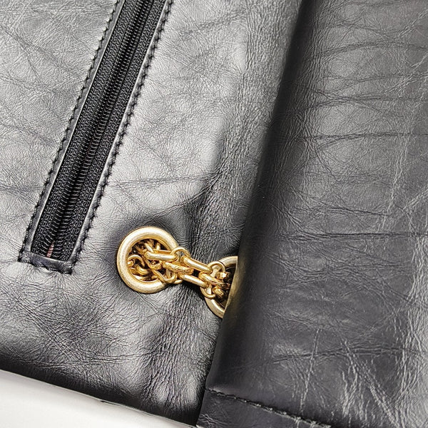 2.55 Maxi Quilted Calfskin Black
