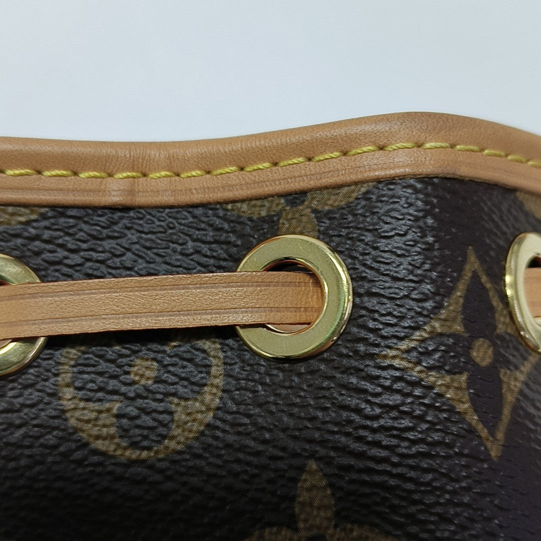 NOÉ Nano Monogram Coated Canvas Brown