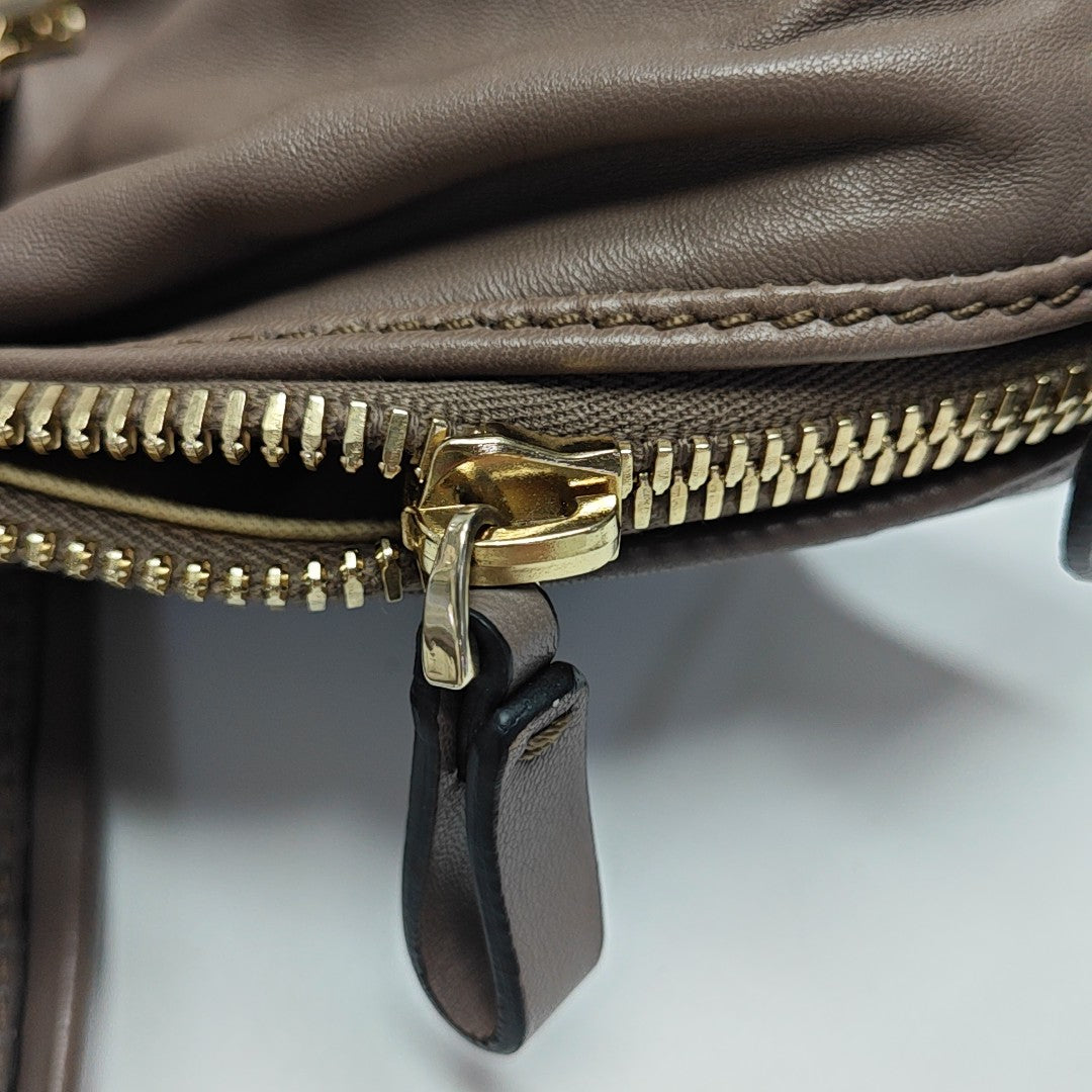 Lambskin Shoulder Bag Gray