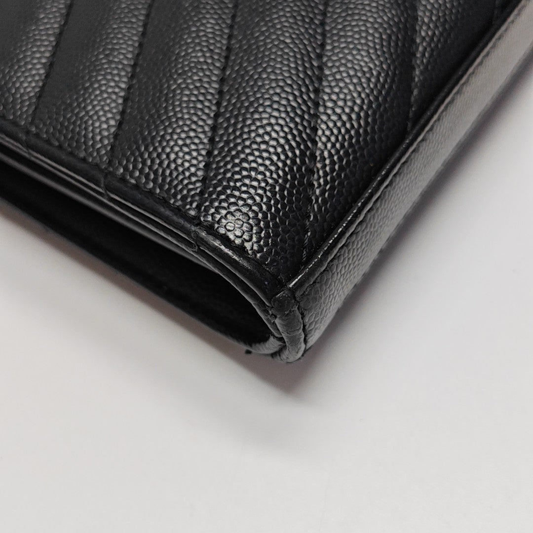 MONOGRAM Medium Chevron Calfskin Black