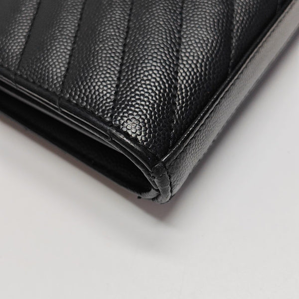 MONOGRAM Medium Chevron Calfskin Black