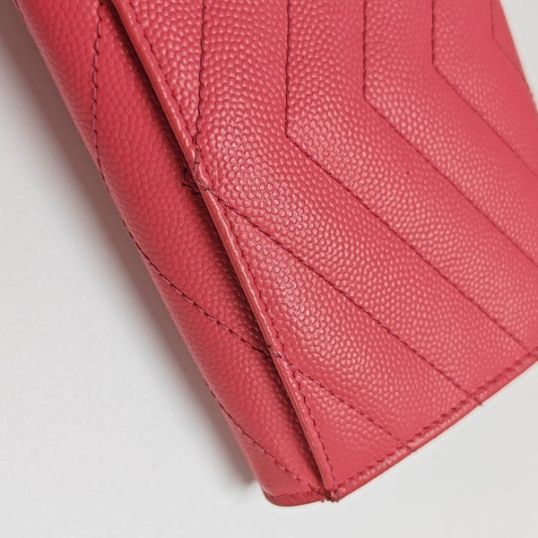 MONOGRAM Chevron Calfskin Pink Wallet